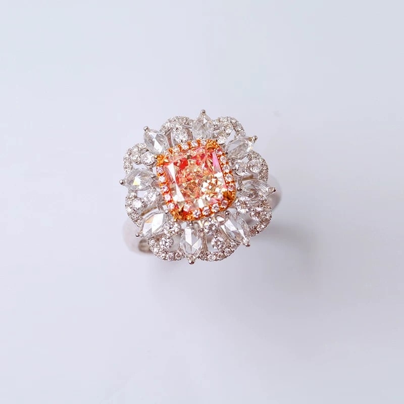 14k Gold 1.95 Ctw Natural Pink Diamond & Diamond Ring - 2