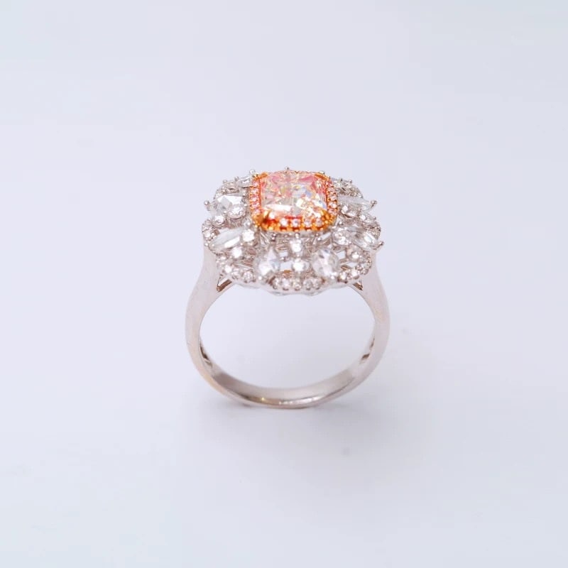 14k Gold 1.95 Ctw Natural Pink Diamond & Diamond Ring - 4