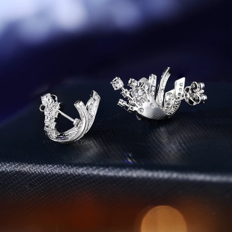 14k Gold 1.2 Ct Natural H Diamond Earrings - 3