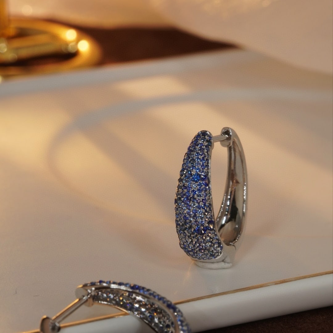 14k Gold 2.0 Ct Natural Sapphire Earrings - 2