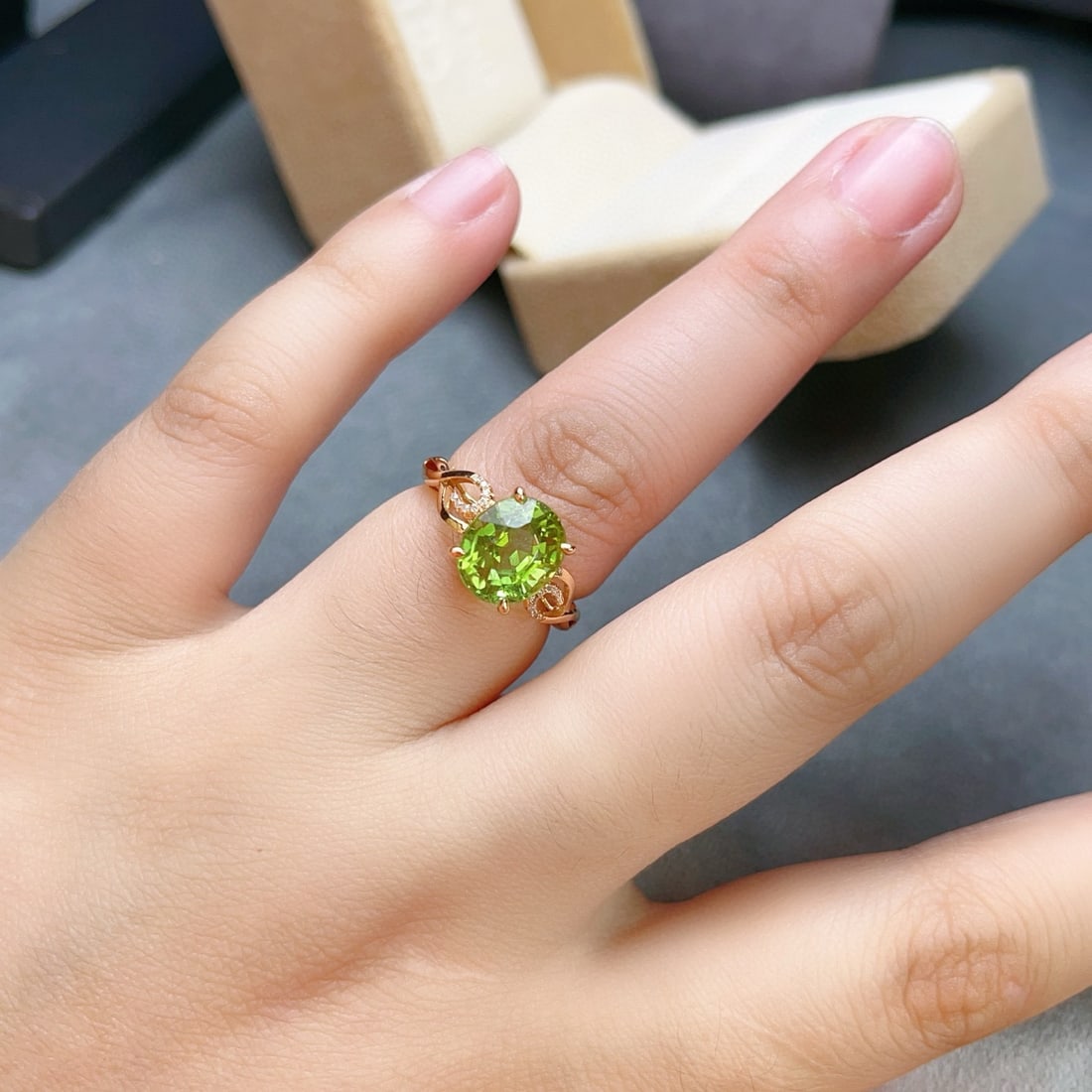 14k Gold 3.2 Ct Natural Tourmaline & Diamond Ring - 4