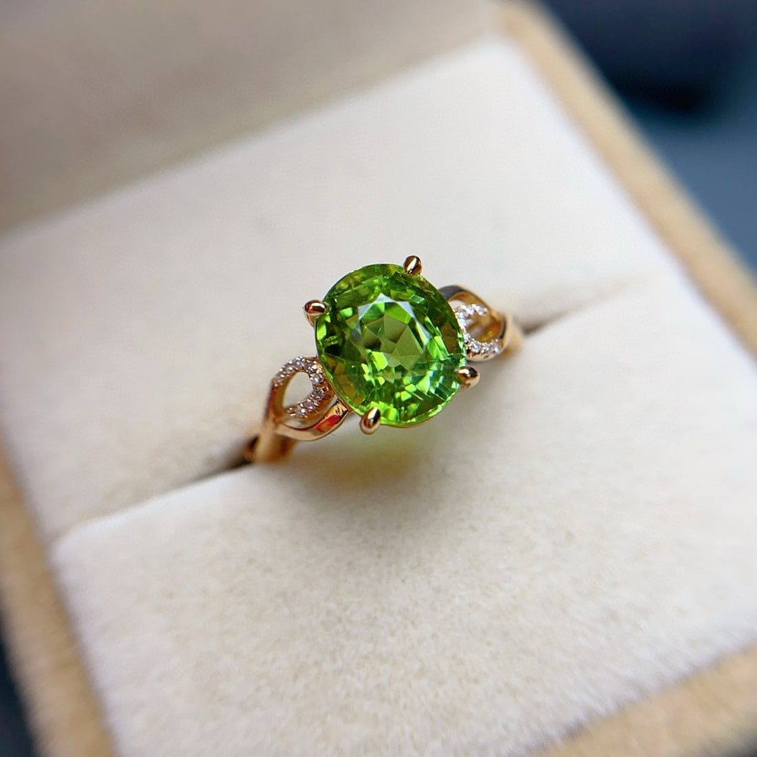 14k Gold 3.2 Ct Natural Tourmaline & Diamond Ring - 5