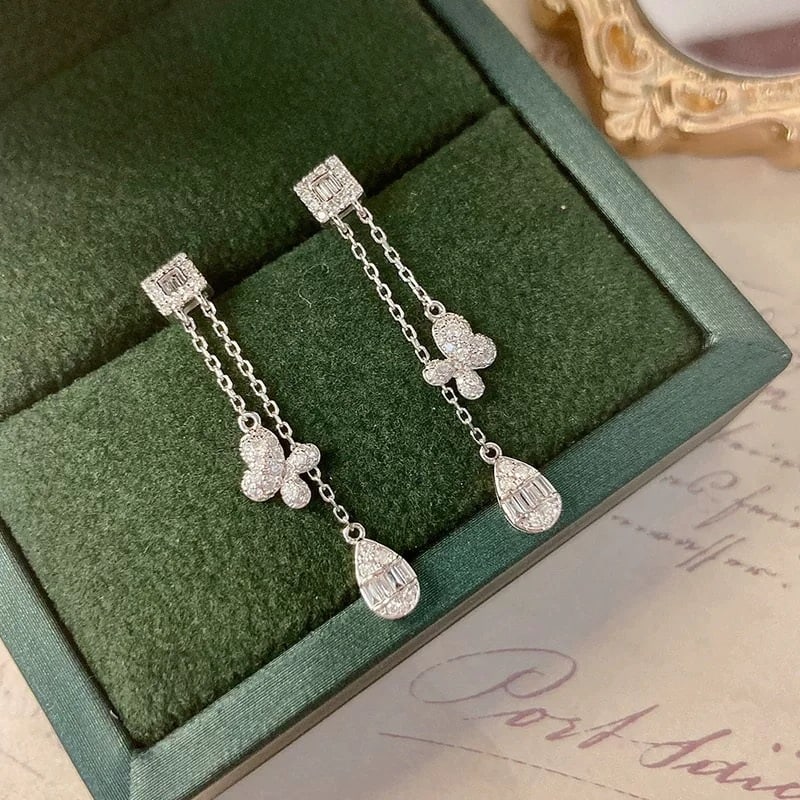 14k Gold 0.35 Ct Natural H Diamond Earrings - 2