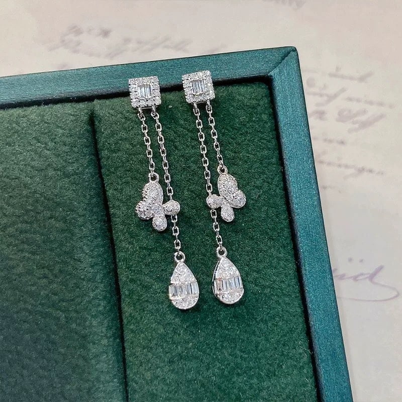 14k Gold 0.35 Ct Natural H Diamond Earrings - 4