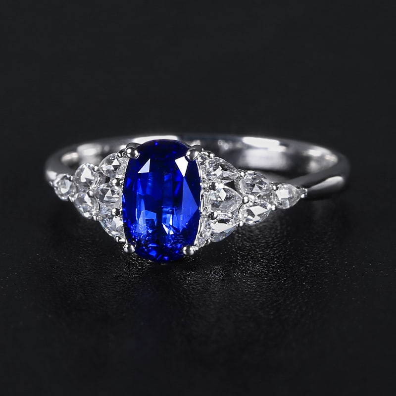 14k Gold 1.42 Ctw Natural Sapphire & Diamond Ring - 4