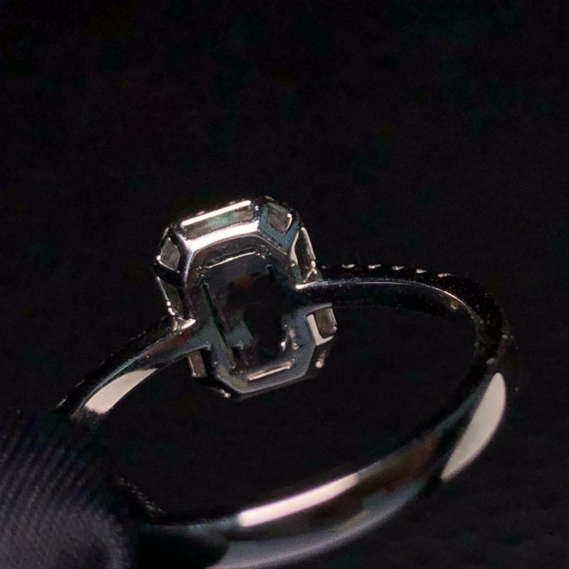 14k Gold 0.91 Ctw Natural Emerald & Diamond Ring - 3