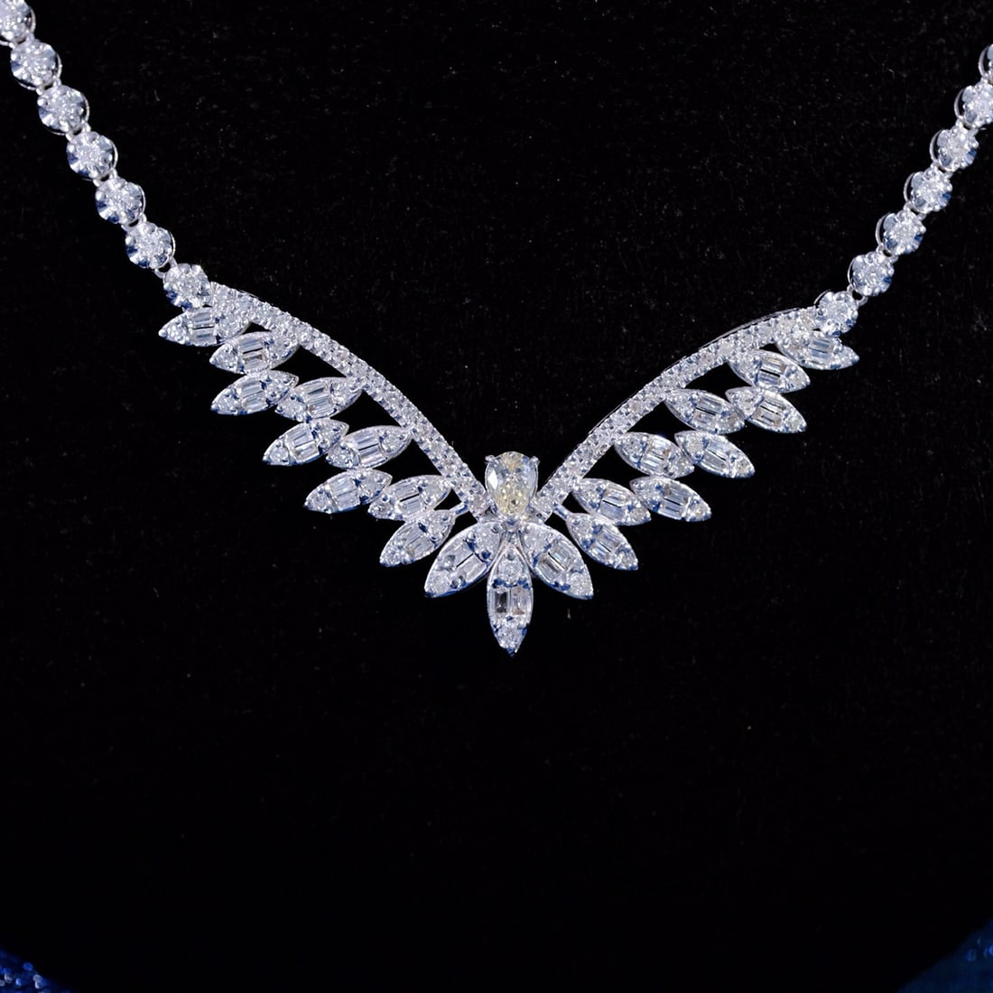 14k Gold 1.2 Ct Natural H Diamond Necklace - 4