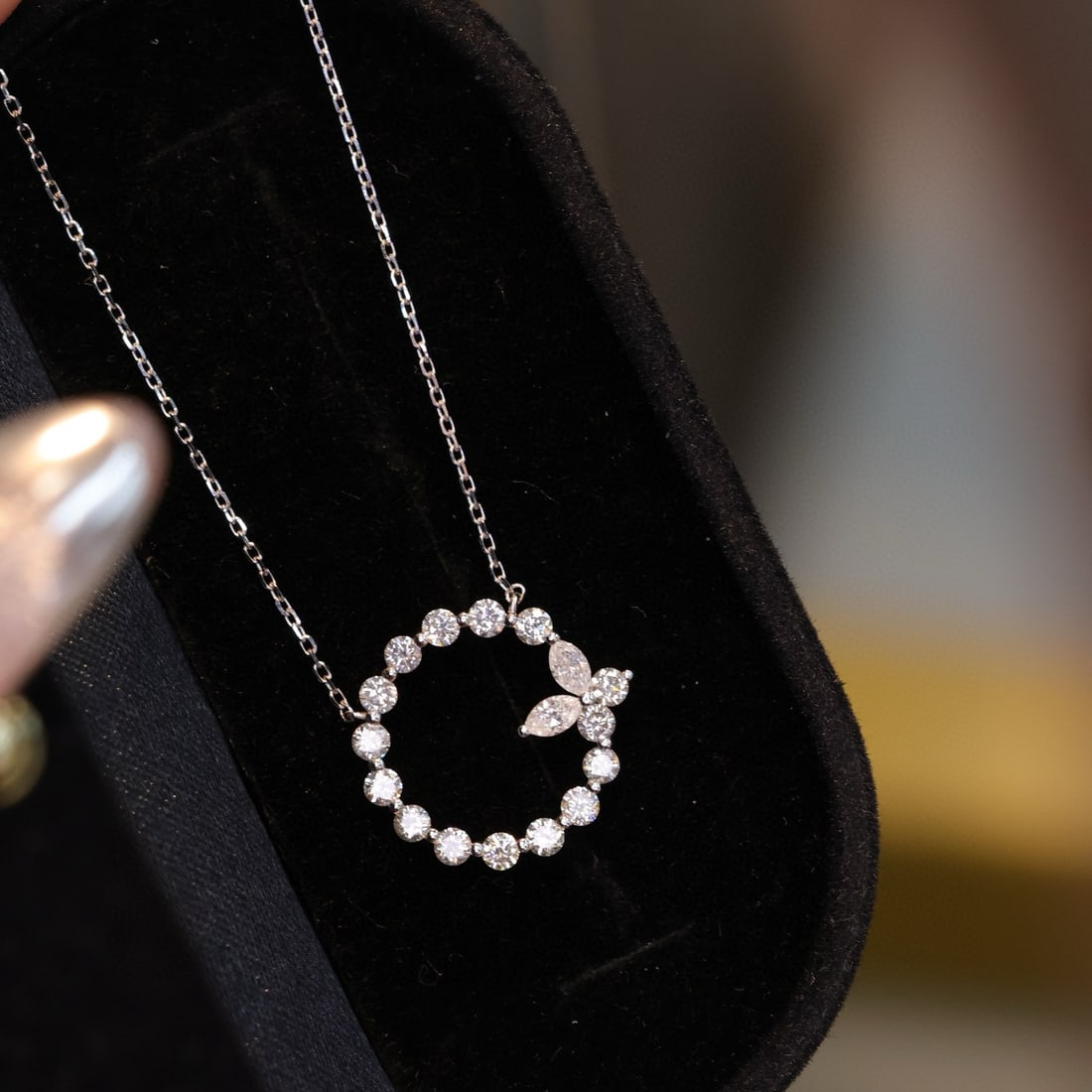 14k Gold 0.85 Ct Natural H Diamond Necklace - 5