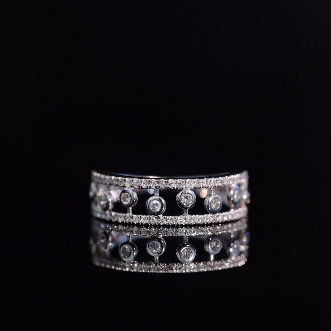 14k Gold 0.45 Ct Natural H Diamond Ring - 5