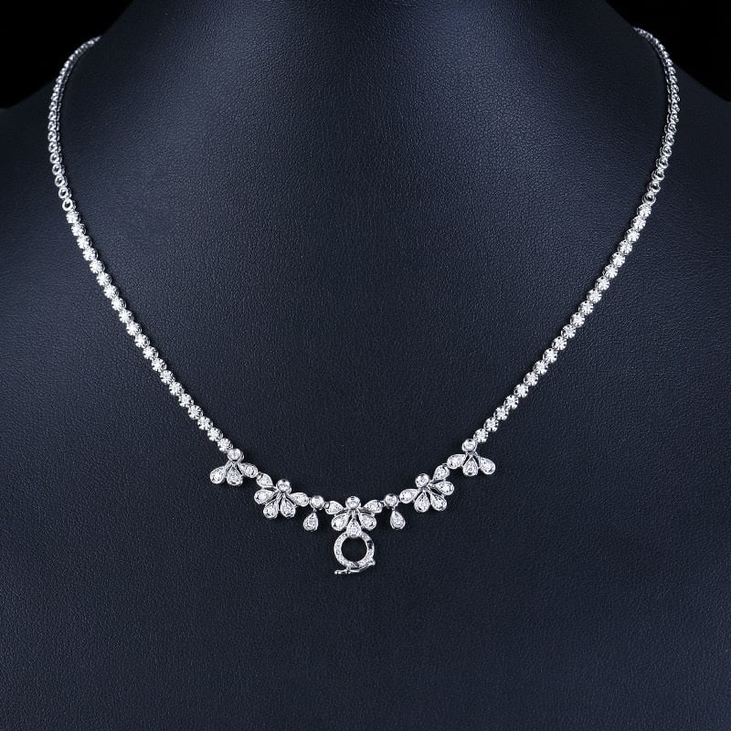 14k Gold 1.1 Ct Natural H Diamond Necklace: Ref:230985125 // gold content:14k gold // main gemstone:diamond // number of stones:88 // shape:multiply // carat weight:1. 1ct // clarity grade:vs-si // color:h // treatment:natural // Condition: