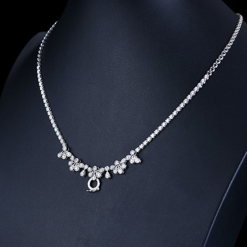 14k Gold 1.1 Ct Natural H Diamond Necklace - 2