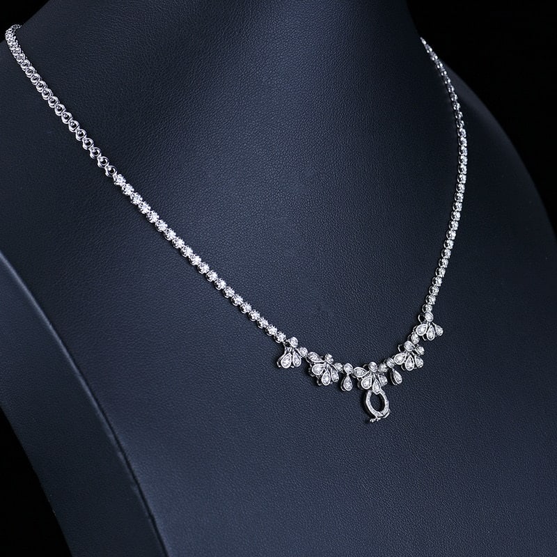 14k Gold 1.1 Ct Natural H Diamond Necklace - 3