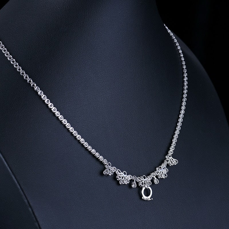 14k Gold 1.1 Ct Natural H Diamond Necklace - 4