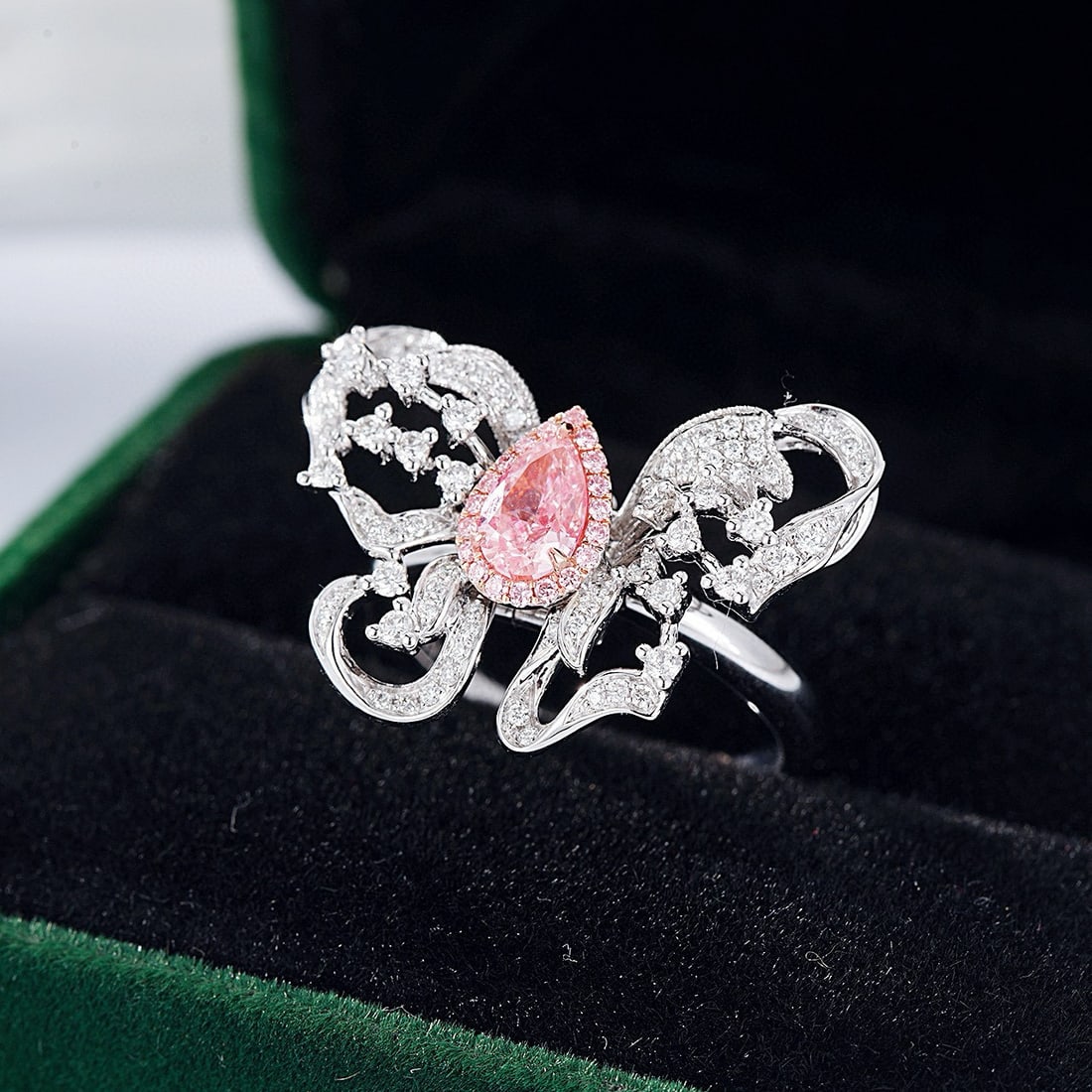 14k Gold 1.00 Ctw Natural Pink Diamond & Diamond Ring - 3