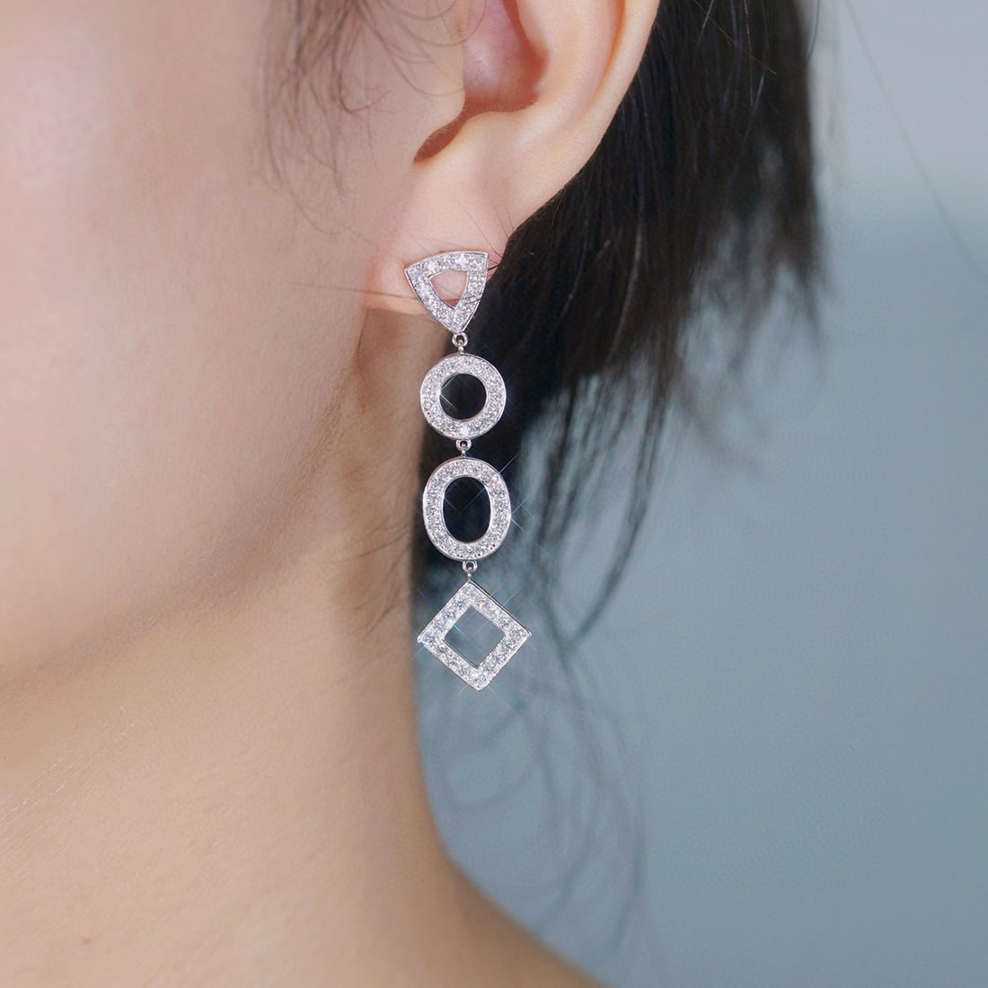 14k Gold 2.0 Ct Natural H Diamond Earrings - 5