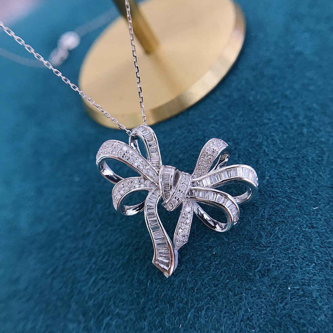 14k Gold 0.68 Ct Natural H Diamond Pendant( Without Chain ) - 3