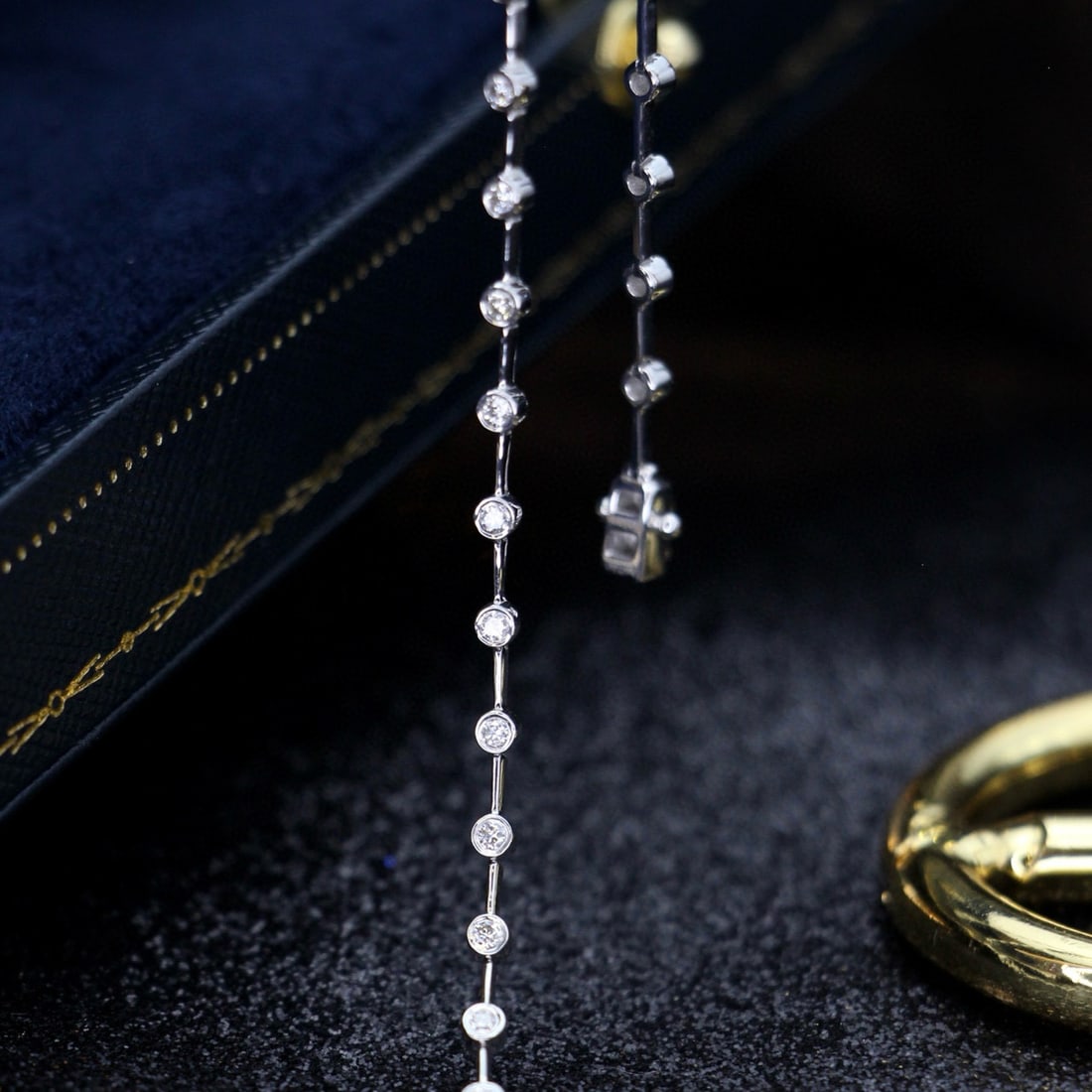 14k Gold 0.55 Ct Natural H Diamond Bracelet - 8