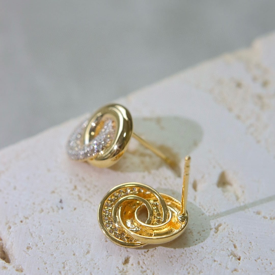 14k Gold 0.6 Ct Natural H Diamond Earrings - 5