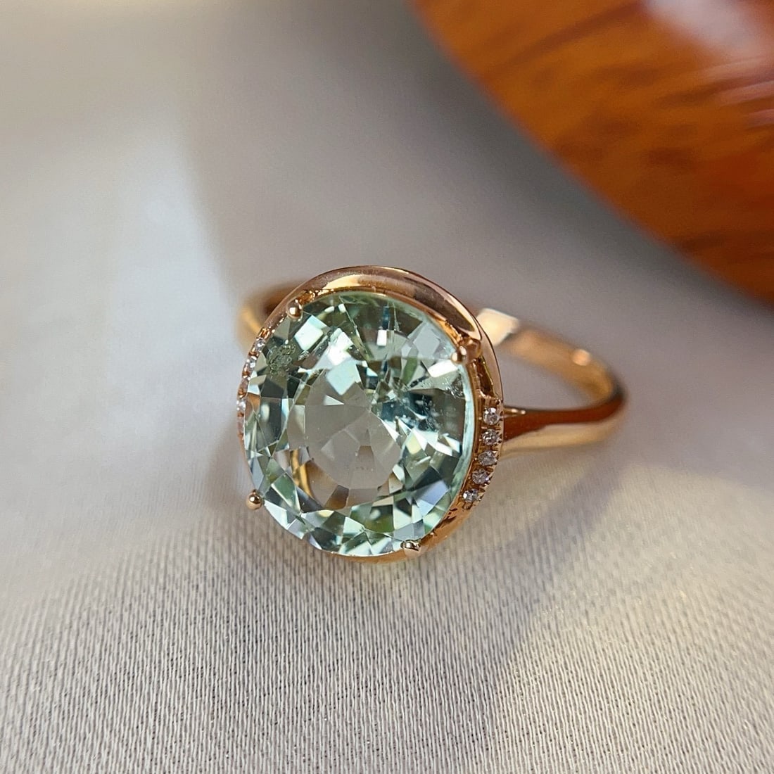14k Gold 5.3 Ct Natural Tourmaline & Diamond Ring - 3
