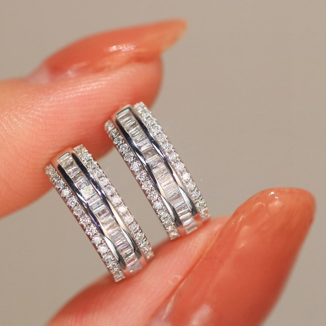 14k Gold 0.5 Ct Natural H Diamond Earrings - 3