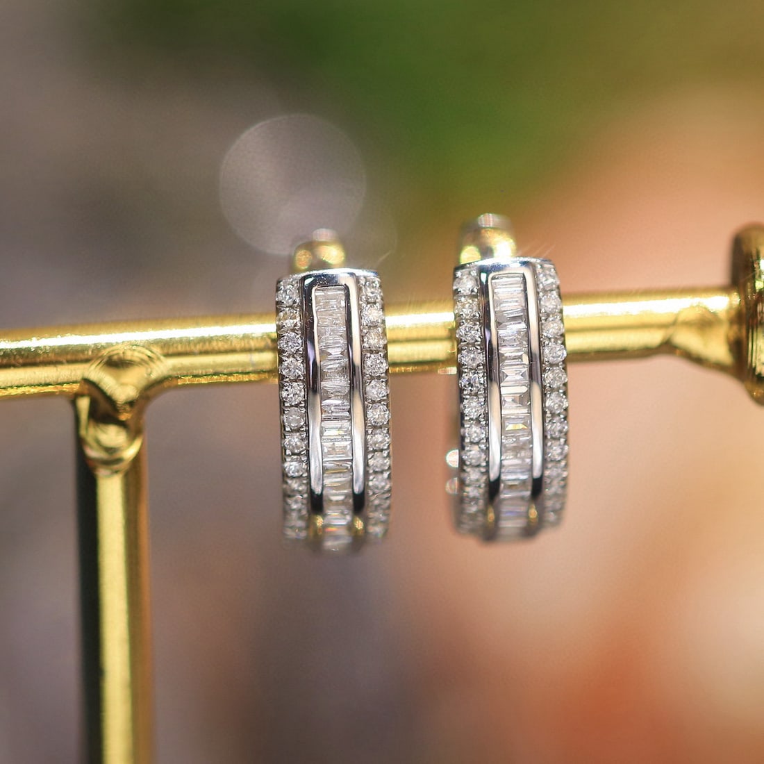 14k Gold 0.5 Ct Natural H Diamond Earrings - 5