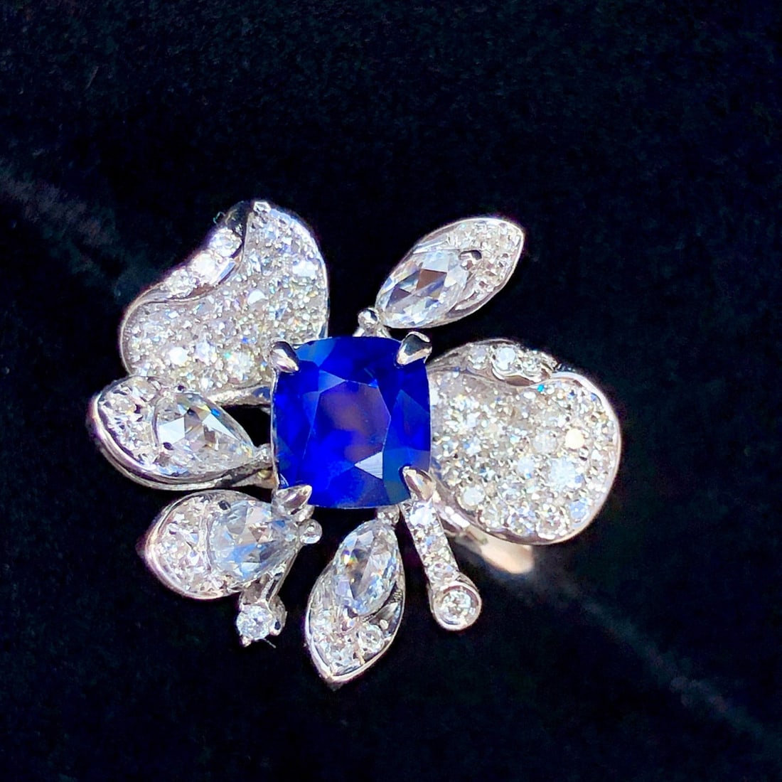 14k Gold 1.68 Ctw Natural Sapphire & Diamond Ring - 4