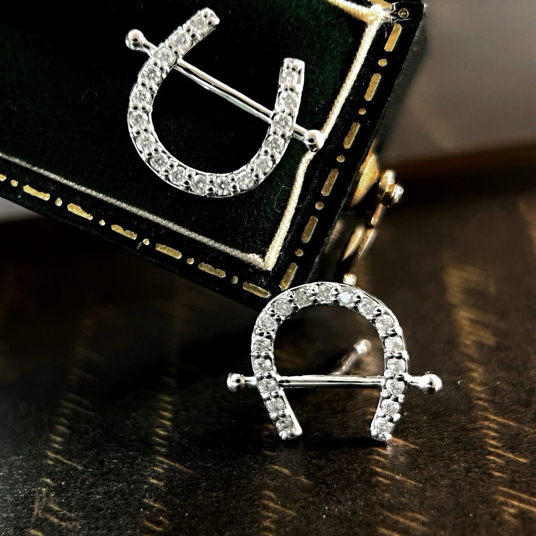 14k Gold 0.28 Ct Natural H Diamond Earrings - 2