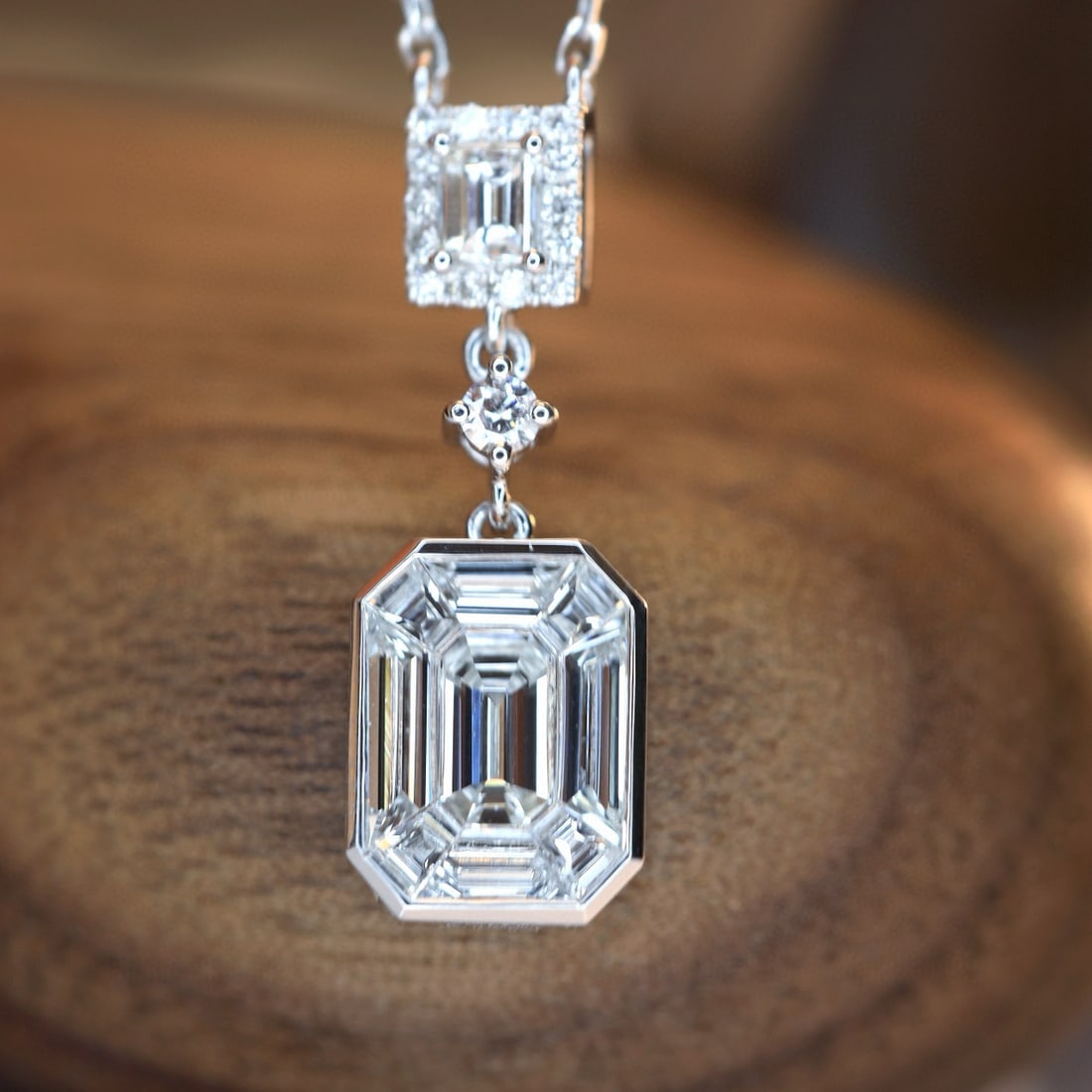 14k Gold 0.66 Ct Natural H Diamond Necklace - 3