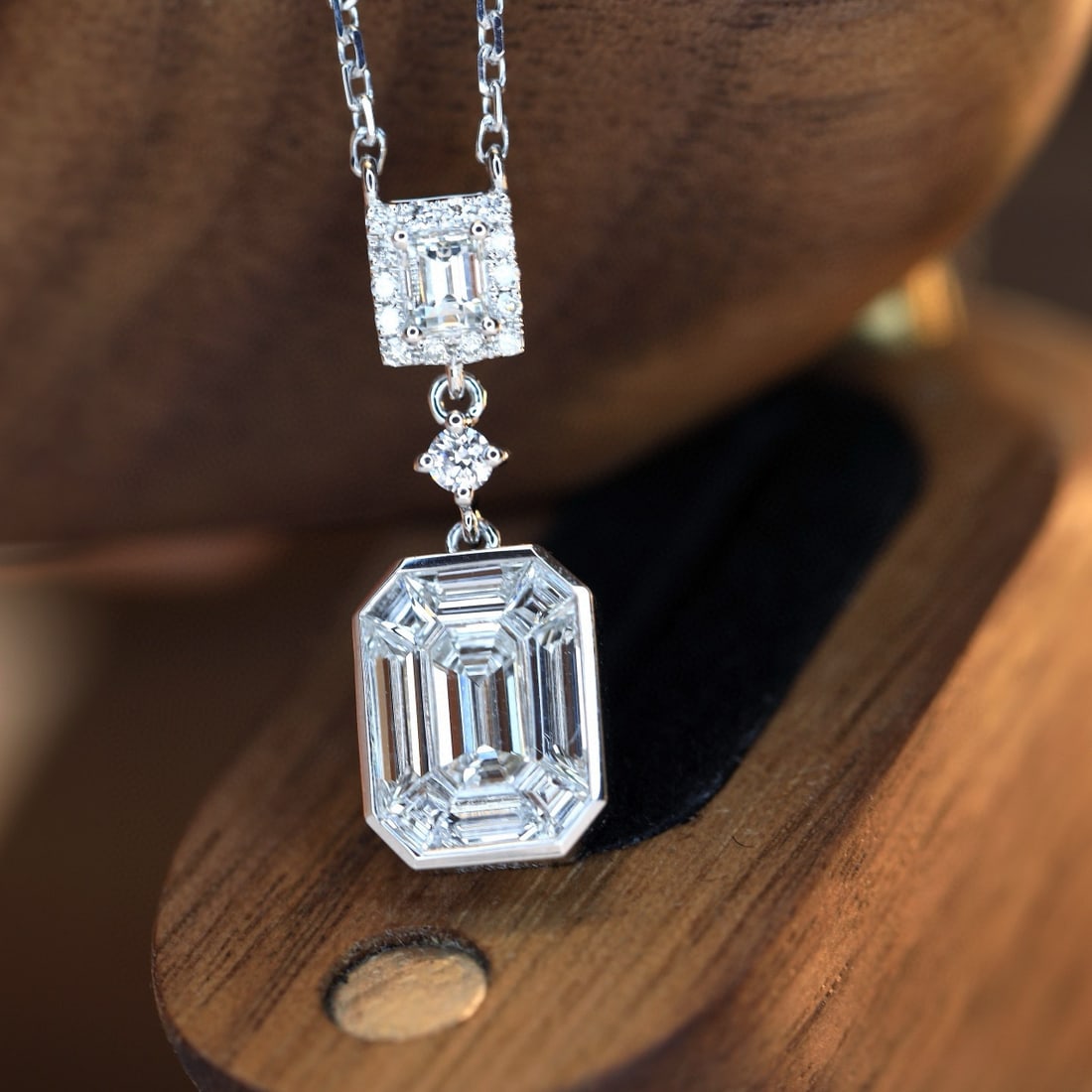 14k Gold 0.66 Ct Natural H Diamond Necklace - 4
