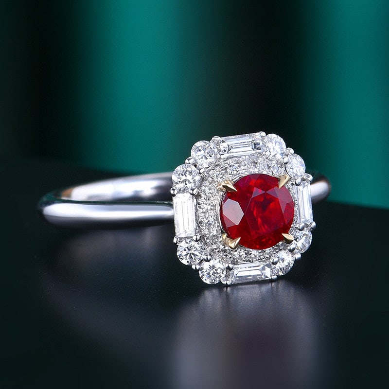 14k Gold 1.30 Ctw Natural Ruby & Diamond Ring - 3