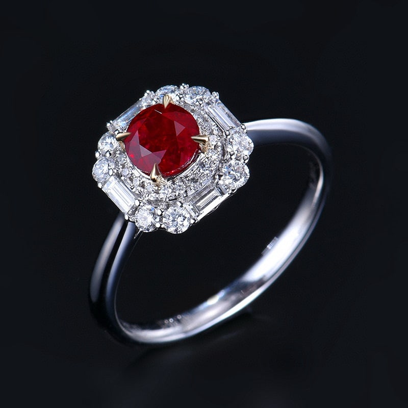 14k Gold 1.30 Ctw Natural Ruby & Diamond Ring - 4