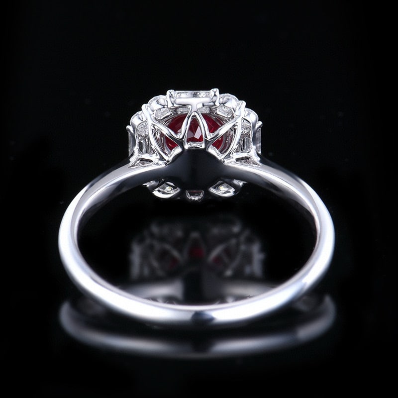 14k Gold 1.30 Ctw Natural Ruby & Diamond Ring - 5