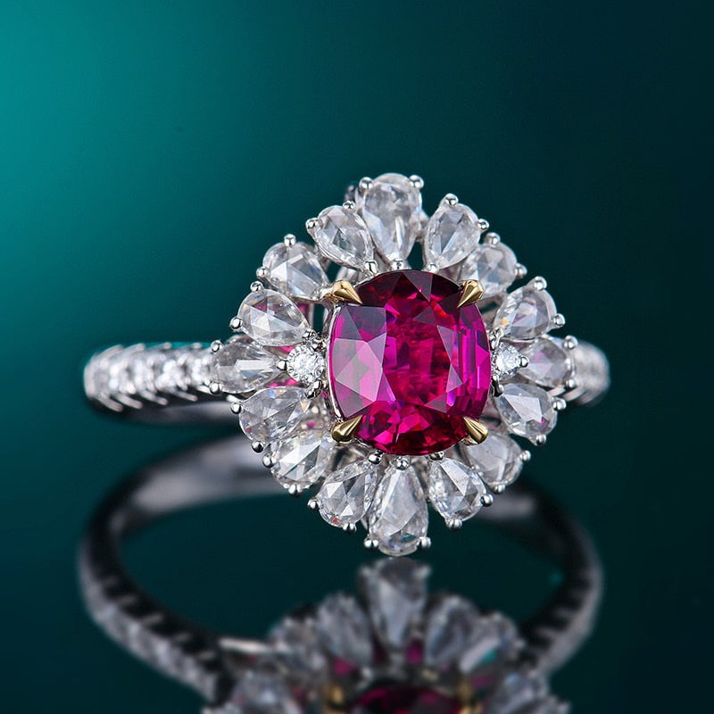 14k Gold 2.0 Ctw Natural Ruby & Diamond Ring/pendant( Without Chain ) - 3