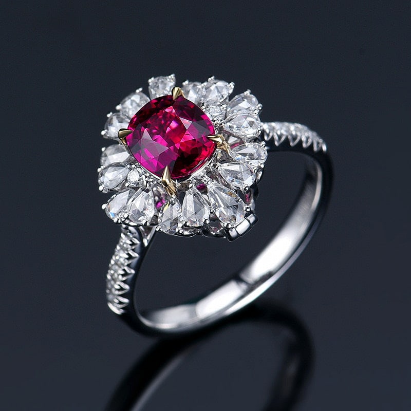14k Gold 2.0 Ctw Natural Ruby & Diamond Ring/pendant( Without Chain ) - 4