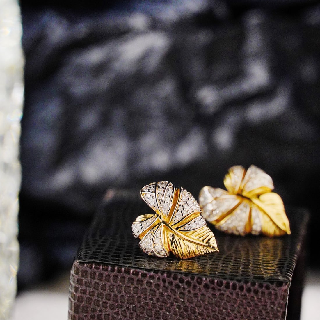 14k Gold 0.5 Ct Natural H Diamond Earrings - 4