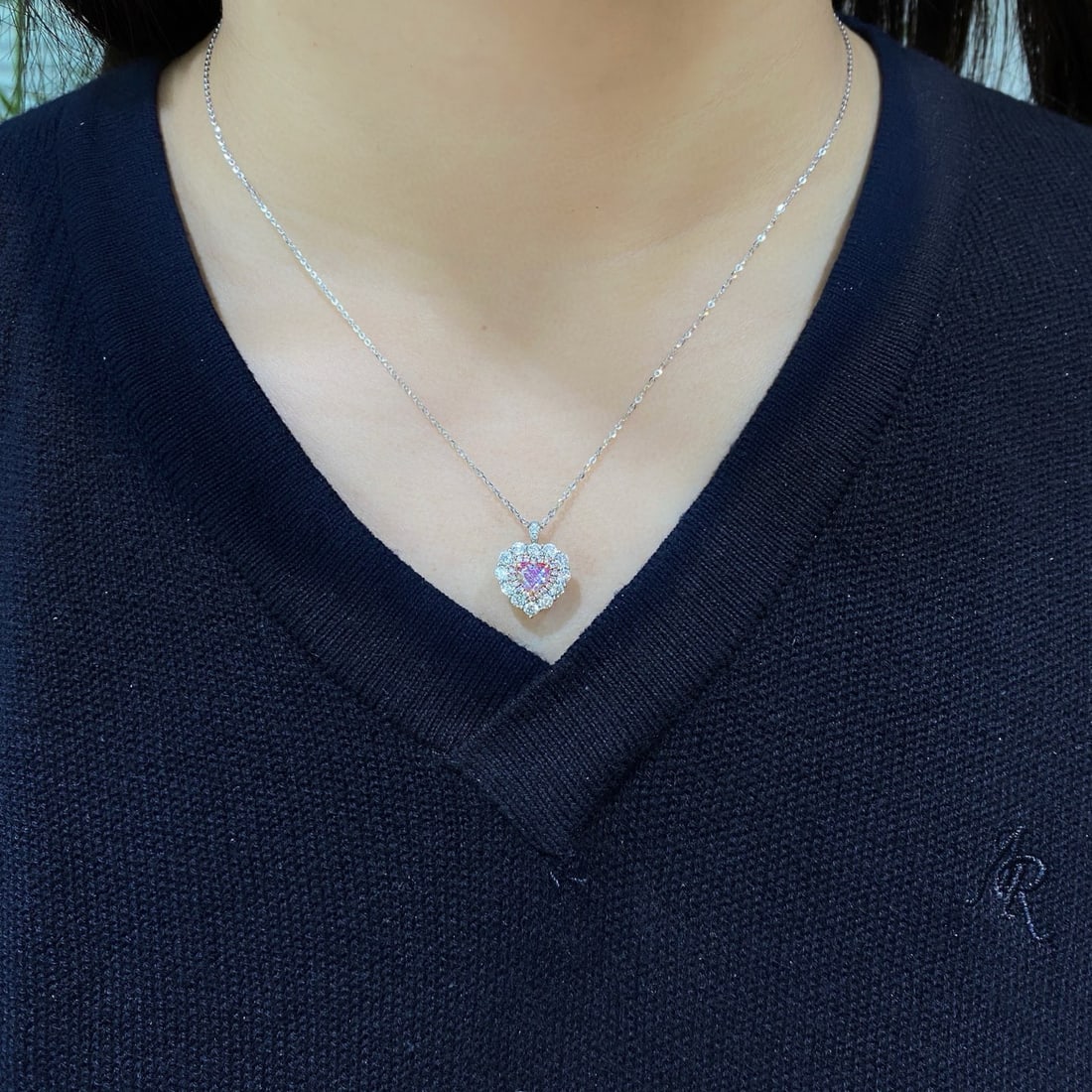 Gia Certified 14k Gold 1.53 Ctw Natural Pink Diamond & Diamond Ring/pendant( Without Chain ) - 3