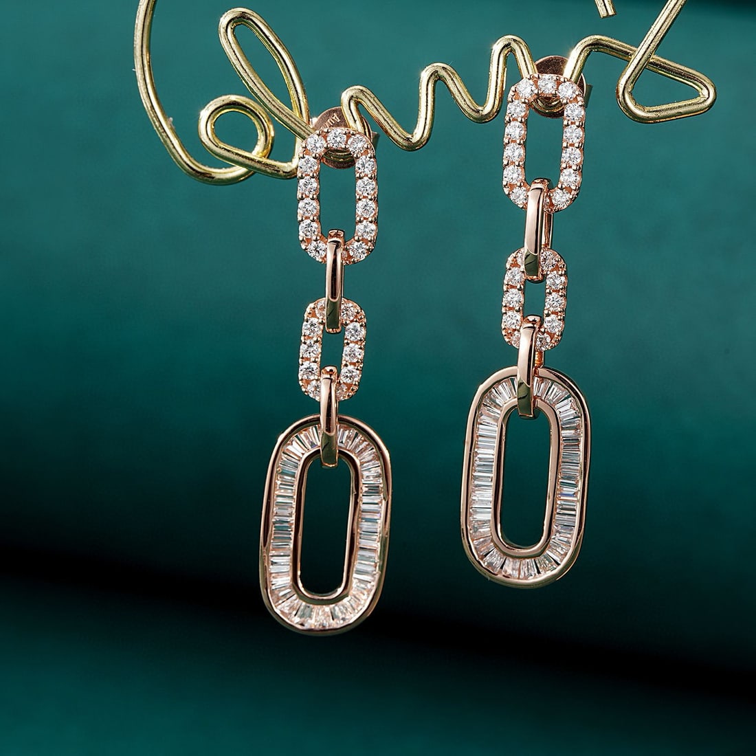 14k Gold 1.30 Ctw Natural H Diamond Earrings - 4