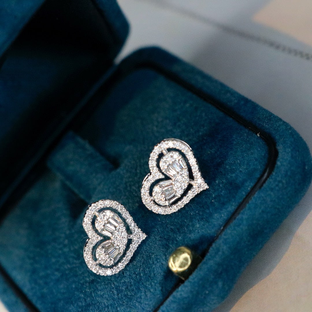 14k Gold 1.1 Ctw Natural H Diamond Jewelry Set - 4