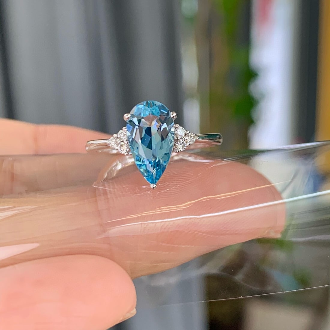14k Gold 1.38 Ctw Natural Aquamarine & Diamond Ring - 3