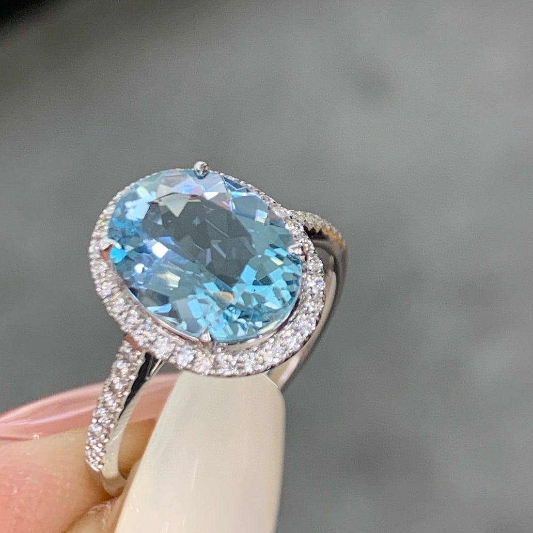 14k Gold 2.71 Ctw Natural Aquamarine & Diamond Ring - 3