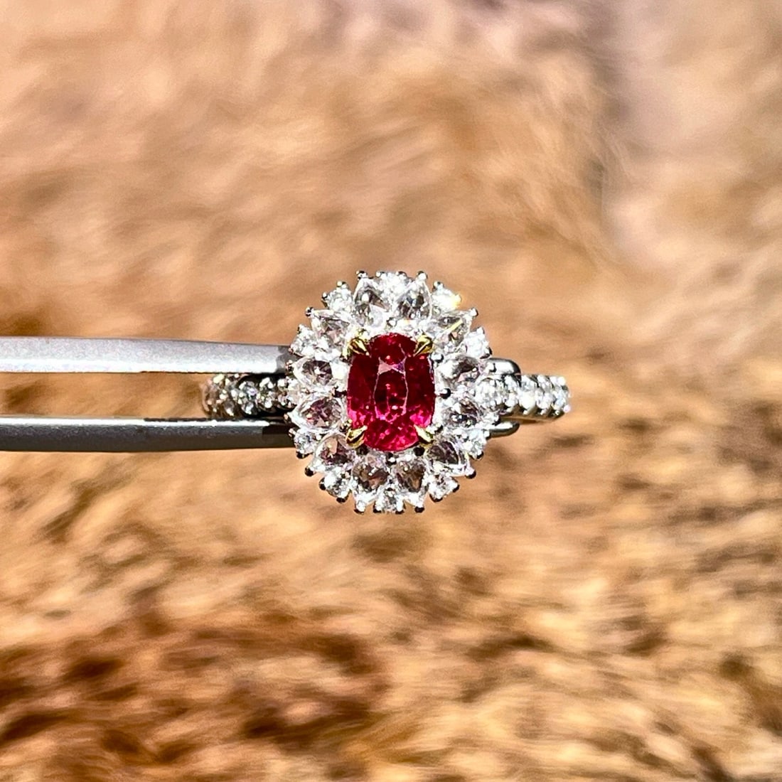 14k Gold 1.66 Ctw Natural Ruby & Diamond Ring/pendant( Without Chain ): Ref:230986133 // gold content:14k gold // ring size:7. 25us // // main gemstone:ruby // shape:oval // carat weight:1. 03ct // color:red // treatment:natural // // adjacent gemstone 2 : diamond //