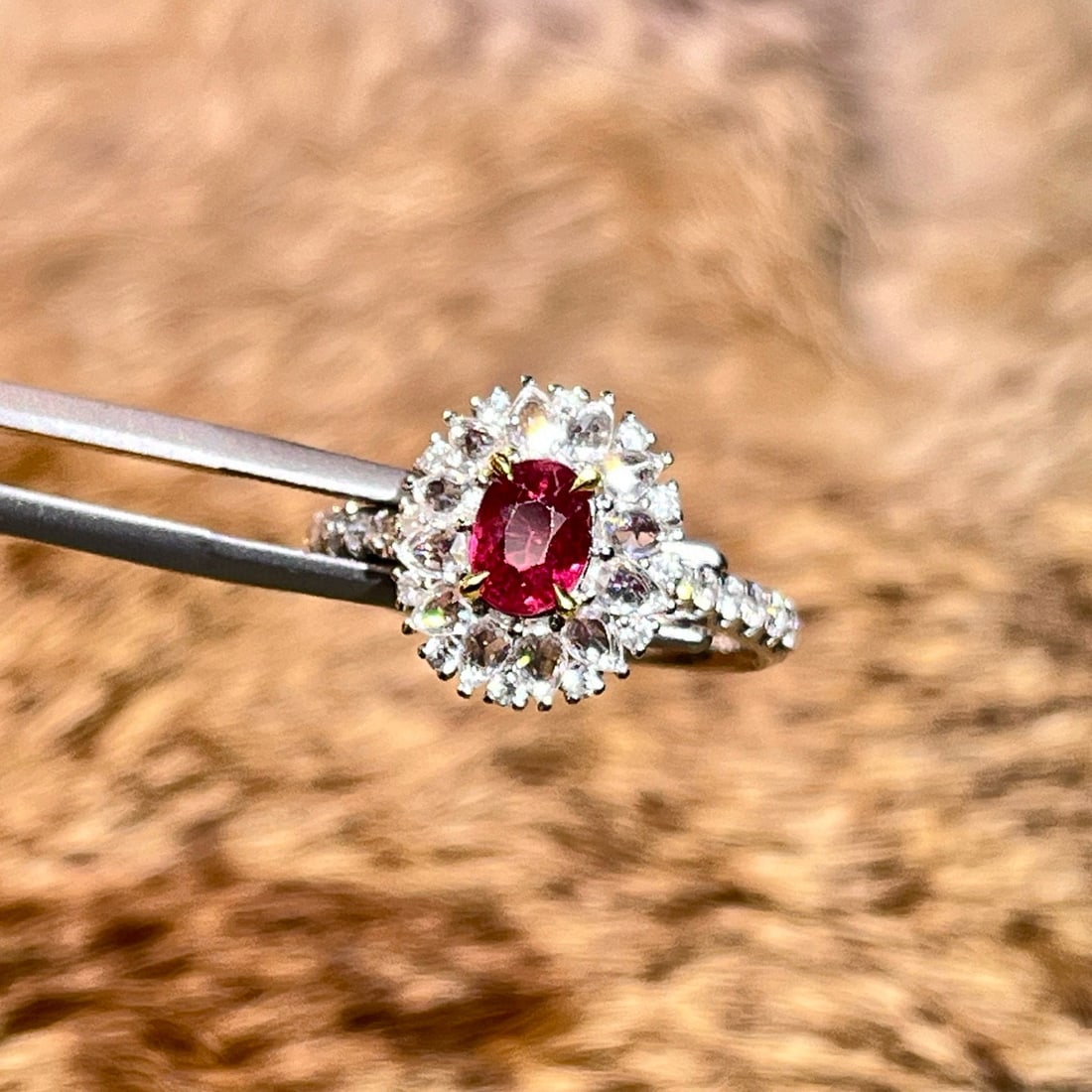14k Gold 1.66 Ctw Natural Ruby & Diamond Ring/pendant( Without Chain ) - 2