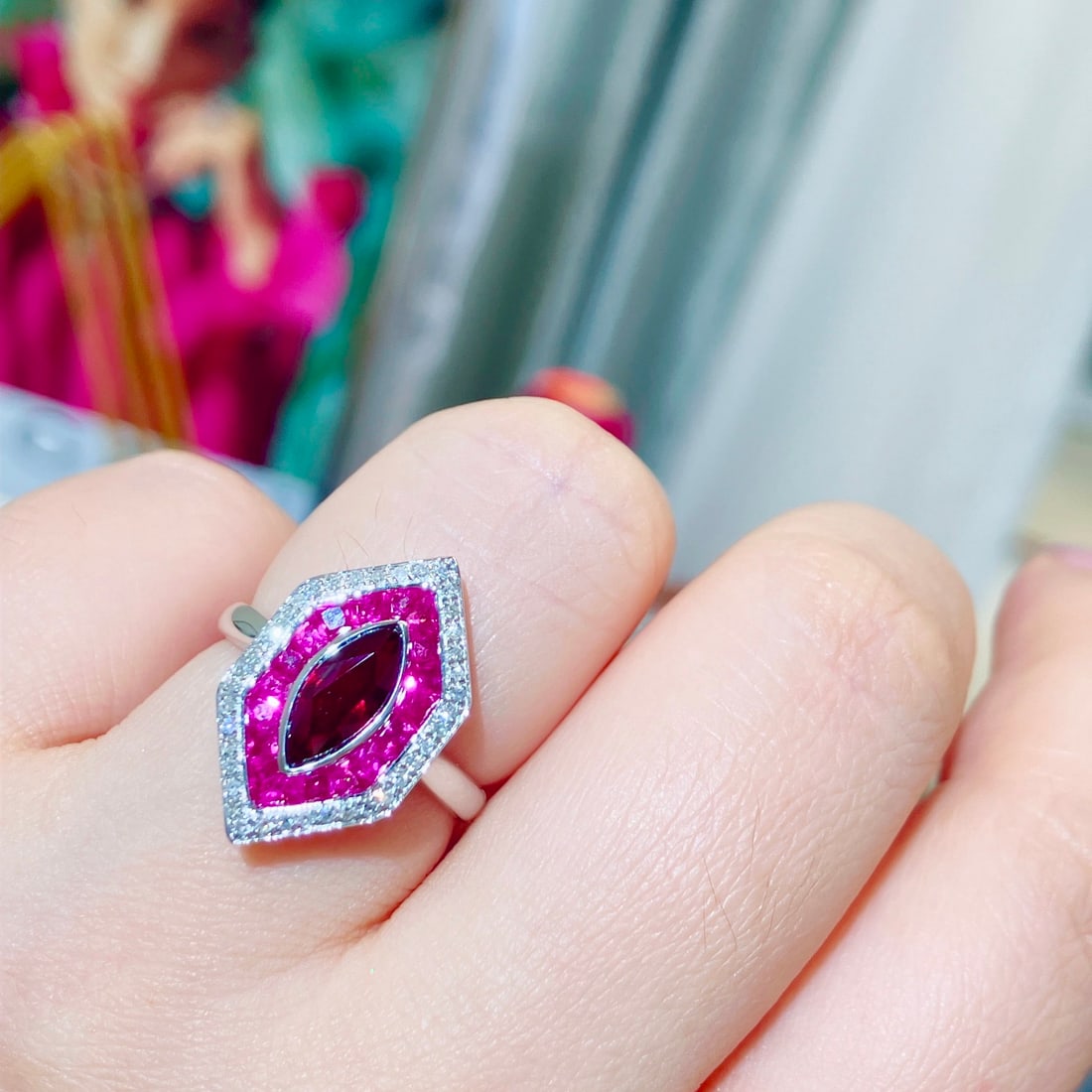 14k Gold 1.20 Ctw Natural Ruby & Diamond Ring - 3