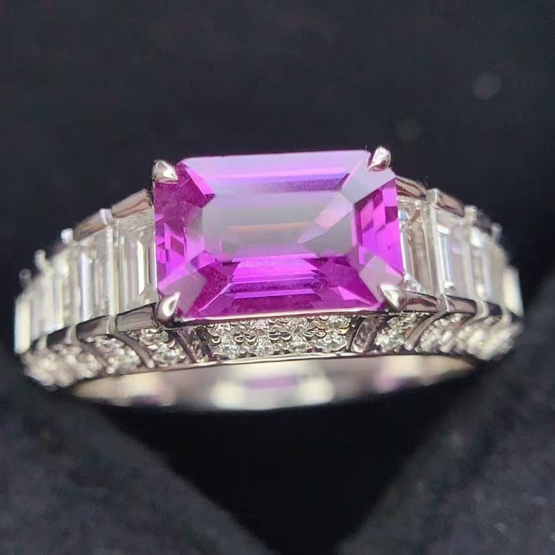 14k Gold 2.67 Ctw Natural Sapphire & Diamond Ring - 3