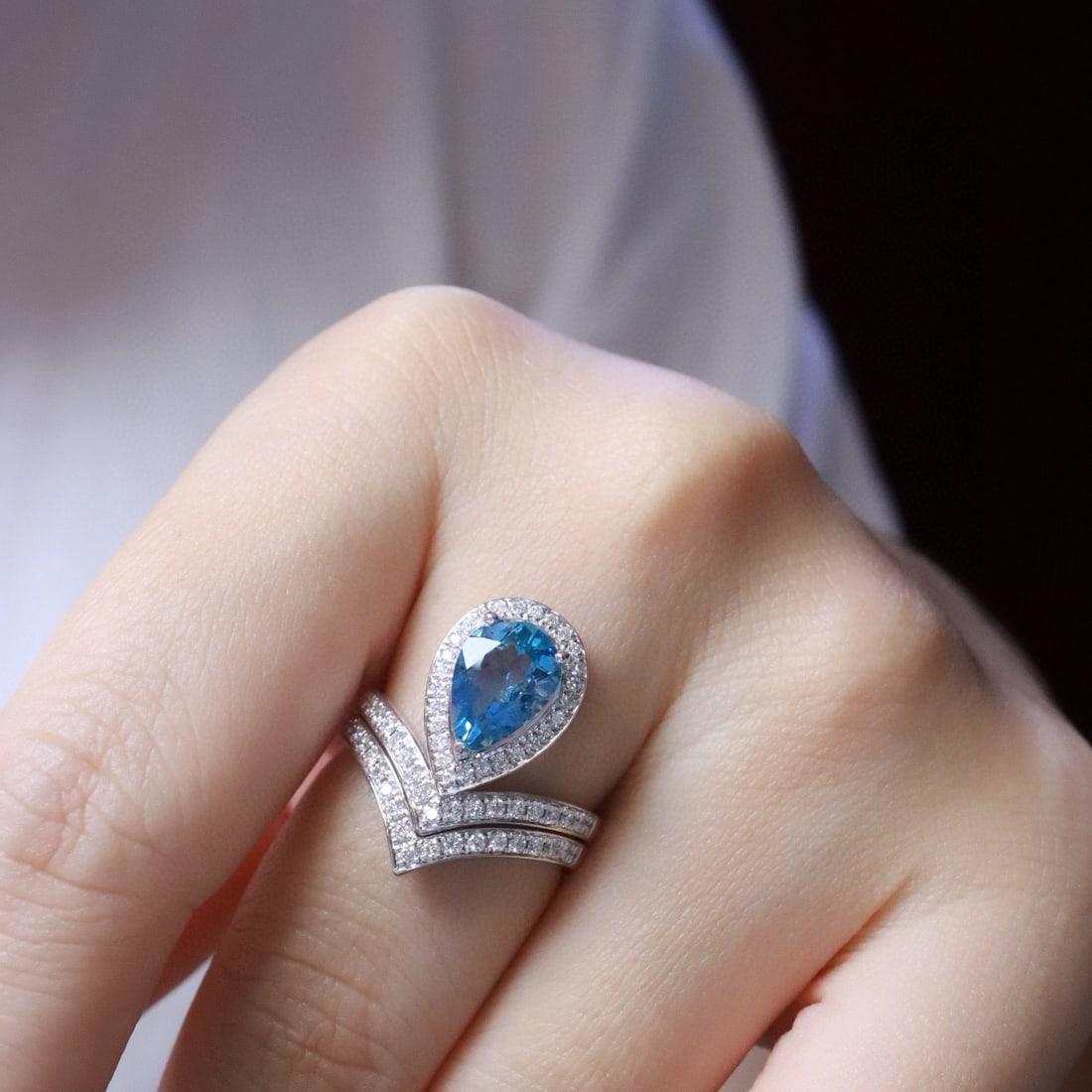 14k Gold 1.93 Ctw Natural Aquamarine & Diamond Ring - 8
