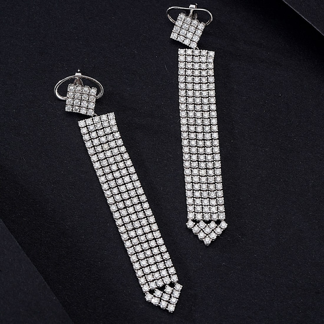 14k Gold 6.72 Ct Natural H Diamond Earrings - 2