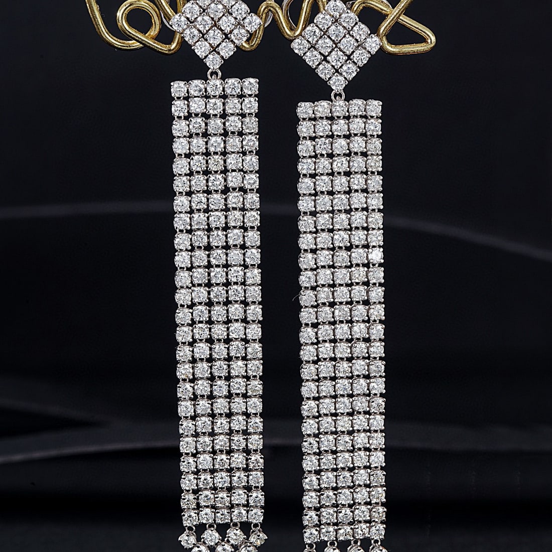 14k Gold 6.72 Ct Natural H Diamond Earrings - 4