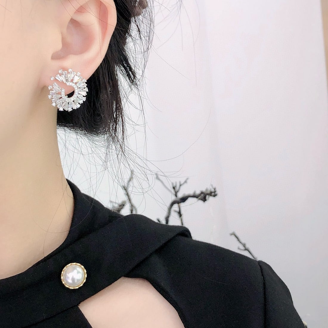 14k Gold 3.45 Ct Natural H Diamond Earrings - 4