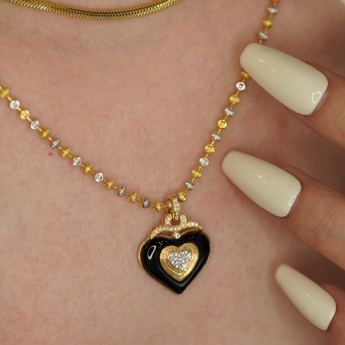 14k Gold 0.1 Ct Natural H Diamond Pendant( Without Chain ) - 8