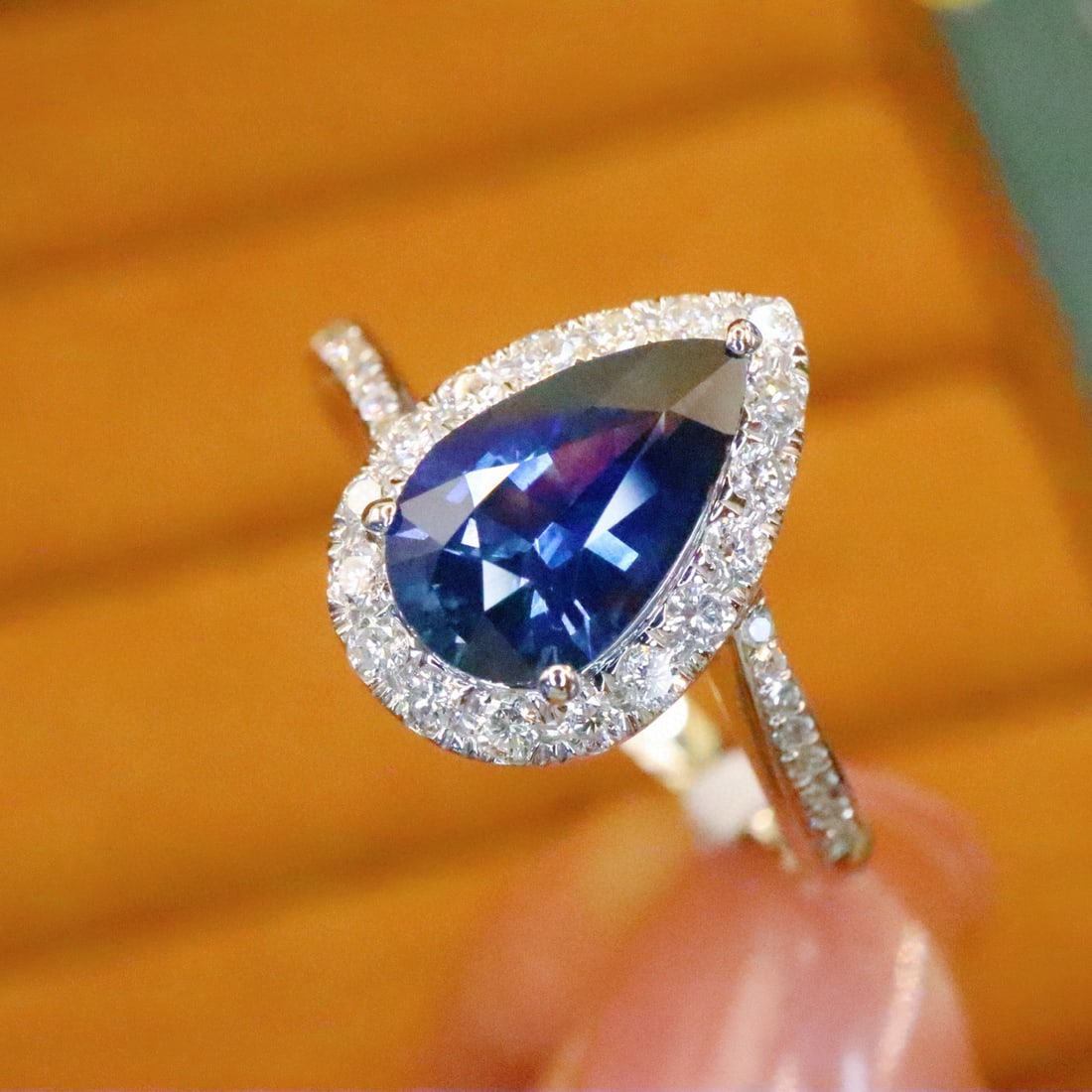 14k Gold 1.52 Ctw Natural Sapphire & Diamond Ring - 3